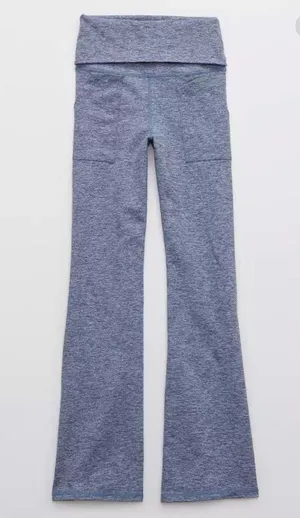 Aerie XL SHORT OFFLINE By The Hugger High Waisted Foldover Flare Legging thumbnail 3