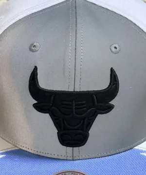 New Mitchell & Ness Chicago Bulls White Day 5 Snapback Hat thumbnail 3