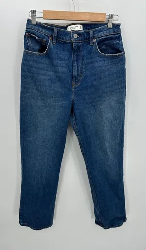Abercrombie & Fitch 90s Straight Ultra High Rise Curve Love‎ Jeans Blue 28 6XS thumbnail 1