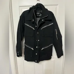I.AM.GIA x REVOLVE Black‎ Elevara utility zip Jacket size XS thumbnail 2