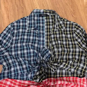 AKIRA Shirt Dress Multicolor Plaid Ruched Colorblock Casual Western Cowgirl 3X thumbnail 4