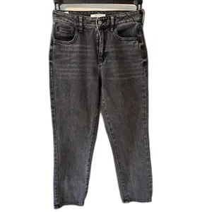 PacSun Mom Jeans Size 26 Black Gray Wash High Rise Straight Leg thumbnail 3