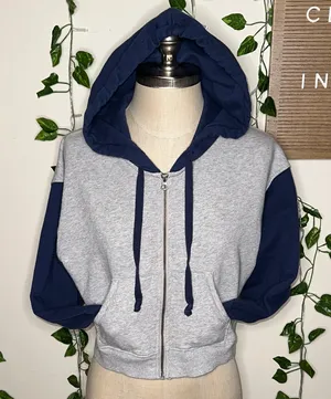 American Eagle Semi Cropped Zip Up Hoodie thumbnail 1
