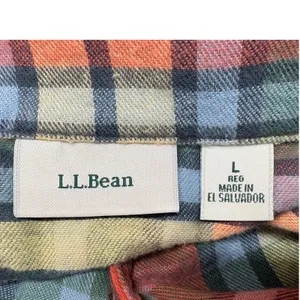 LL Bean Rainbow Plaid Flannel Pajama Set Sleepwear Cozy Rustic Loungewear L thumbnail 12