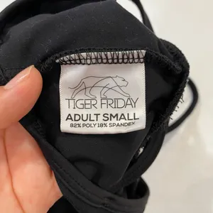 Tiger Friday Black Mesh Peplum Dance Top Adult Small Ballet Y2K thumbnail 5