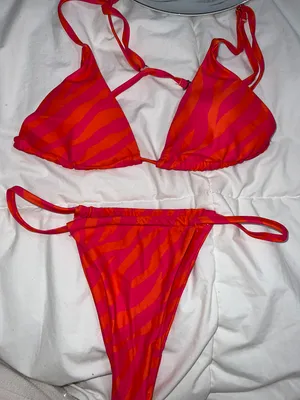 Zebra Bikini Set Pink thumbnail 1
