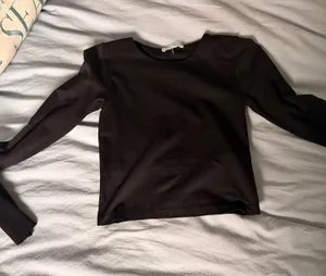 Altar'd State Long Sleeve Top Cropped Black XS thumbnail 1