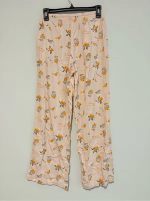 Wild fable linen blend orange print Bella Via wide leg pull on pants‎ pink XXS thumbnail 3