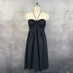 HM Halter Dress Women Large Ruched Bust Textured‎ Flowy Minimalist thumbnail 11