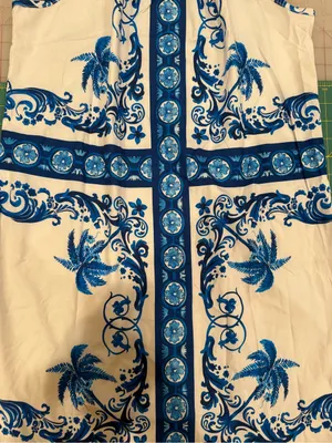 Amazon Blue & White Halter Mini Dress thumbnail 2