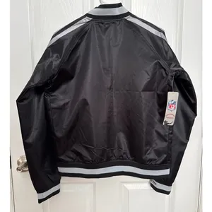 NWT NFL Mitchell & Ness Throwback Dallas cowboys satin varsity jacket black M thumbnail 7
