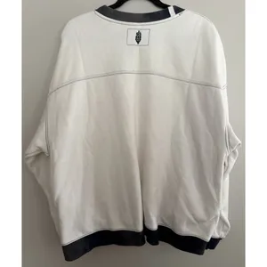 Free People FP Movement All Star Patch Pullover White Patch Combo Women's Large thumbnail 2