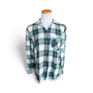 Womens American Eagle Outfitters Boyfriend Holiday Plaid Button Down Shirt Sz S thumbnail 2