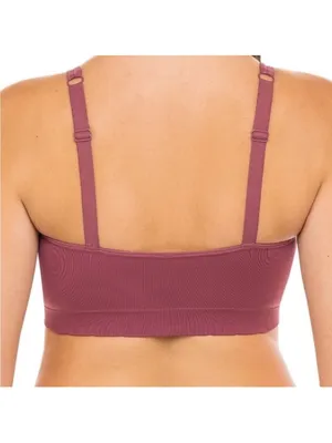 Kindly Yours caged v-neck seamless mauve seamless bralette size large thumbnail 2