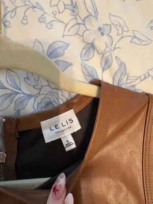 Leather vest top Brown thumbnail 2