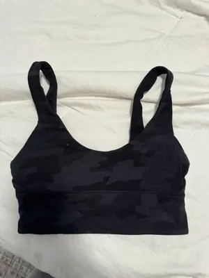 Lululemon black/camo reversible align bra size 2 thumbnail 2