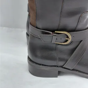 INC Fadora Brown Leather Riding Boots Womens 6M Knee High Zip Equestrian Western thumbnail 3