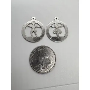 Vintage Forstner‎ Lot of 2 Boy Girl Charm Pendant Sterling 925 Silver 1960s 5.2g thumbnail 3