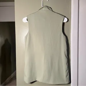 Prettygarden Women's Size Small Sleeveless Vest Light Sage Green One Button 7106 thumbnail 7