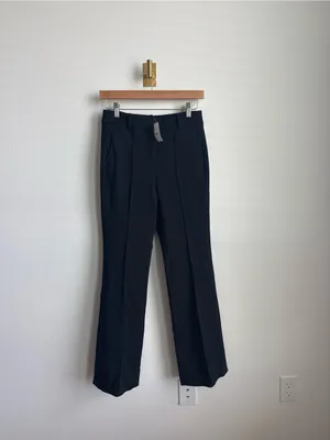 J.Crew Refined Pintuck Pants Black Tailored Trousers NWT Size 0 thumbnail 4