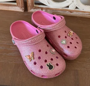 Crocs sparkly pink thumbnail 1