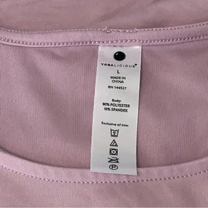 Yogalicious Purple Open Back Workout Top Large thumbnail 3