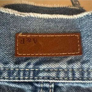 Abercrombie and Fitch Patchwork denim jacket cropped trucker jean jacket size M thumbnail 8