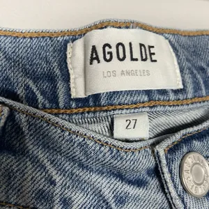 AGOLDE High Rise Straight Leg Distressed Jeans Light Wash Size 27‎ Button Fly thumbnail 8