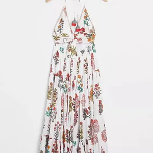 RAGA White Maxi Dress with Multicolor Floral Print thumbnail 6