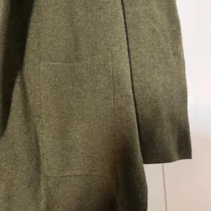 J.Crew Re-Imagined Open Front Cardigan Sweater Small Olive Green 100% Cotton thumbnail 4