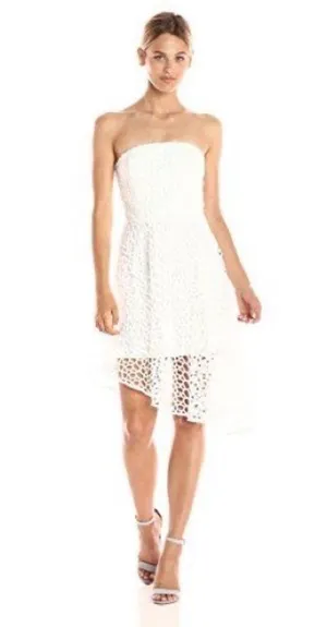 KEEPSAKE Midnight Hour Strapless Lace Fit And Flare Dress thumbnail 6