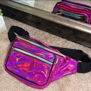 PINK Iridescent fanny pack thumbnail 1