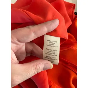 Rebecca Taylor Strapless Silk Cocktail Dress Orange Pleated Skirt Women’s 4 thumbnail 4