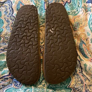 Birkenstock Brown Suede Boston Slide On Clogs thumbnail 3