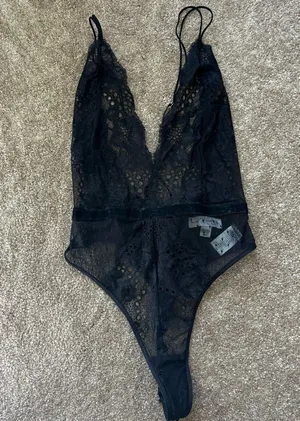 Lace Bodysuit Black Size M thumbnail 1