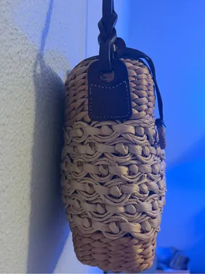 Brighton brand Woven Straw Shoulder Bag with Heart Accent - Natural thumbnail 8