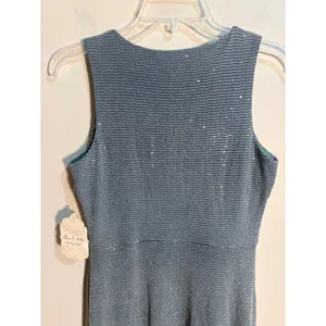 Altar'd State Bluebell Sequin Dress M Blue‎ NEW Faux Wrap Metallic Keyhole thumbnail 10