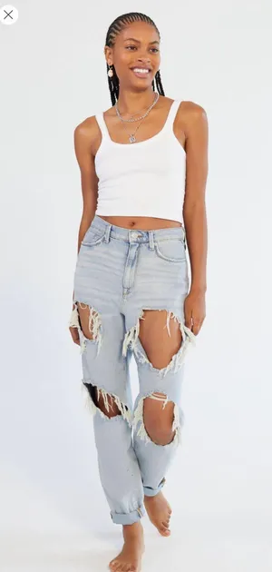 Ripped Mom Jeans thumbnail 1