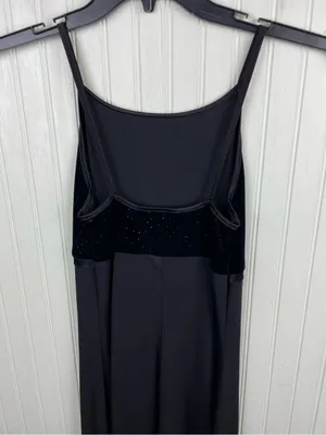 Vintage Y2K Byer Too Sparkly Black Velvet Top Maxi Slip Dress Small Whimsigoth thumbnail 11