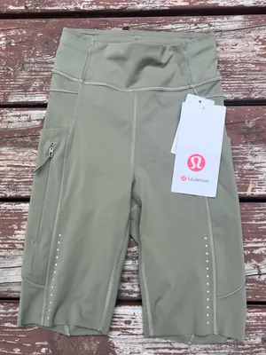Lululemon Fast and Free HR Short 8" Light BALF Bay Leaf (Green) Lightweight|Sz:2 thumbnail 12