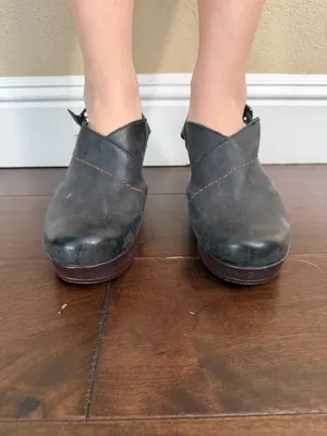 B.O.C. BOC Cecila Clog Block Heel Black with Woodgrain Size 8 thumbnail 4