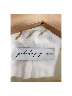 Petal & Pup Linen Blend Palm Midi Dress Size Medium thumbnail 10