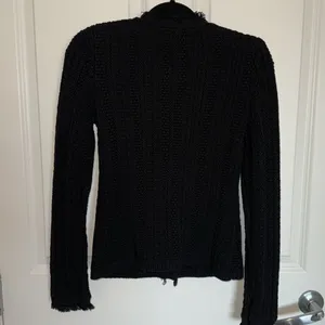 NWOT express black sweater/blazer gold detail size small thumbnail 3
