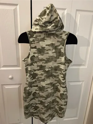 Almost Famous Expose chest hooded camo dress thumbnail 3