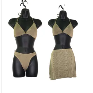 NWOT 3 Piece Bikini Swimsuit Size L thumbnail 2