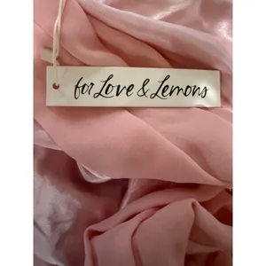 NWT For Love & Lemons‎ James Maxi Dress Pink Asymmetrical Maxi Size Medium thumbnail 5