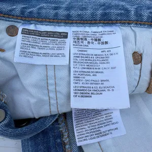 Levi's 501 Mid Rise Cutoff Denim Shorts Light Wash Distressed Patchwork‎ Sz 26 thumbnail 9
