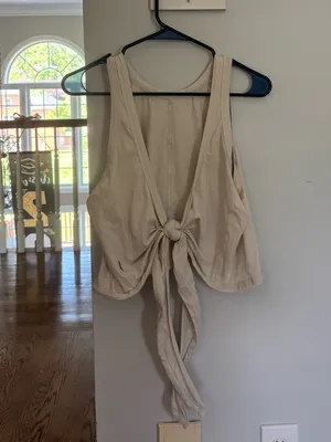 Cream Lululemon Tank Top With Bow Detail thumbnail 2