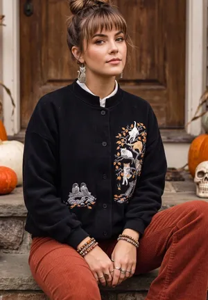 VINTAGE MORNING SUN Cat Sweatshirt thumbnail 1