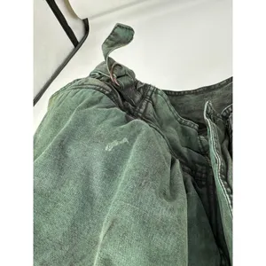 Expressions‎ Jacket Womens Large Green Acid Washed Full Zip Cotton Bomber Jacket thumbnail 4